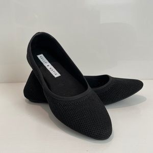 NWOT Katie & Kelly Black Woven Ballet Flats